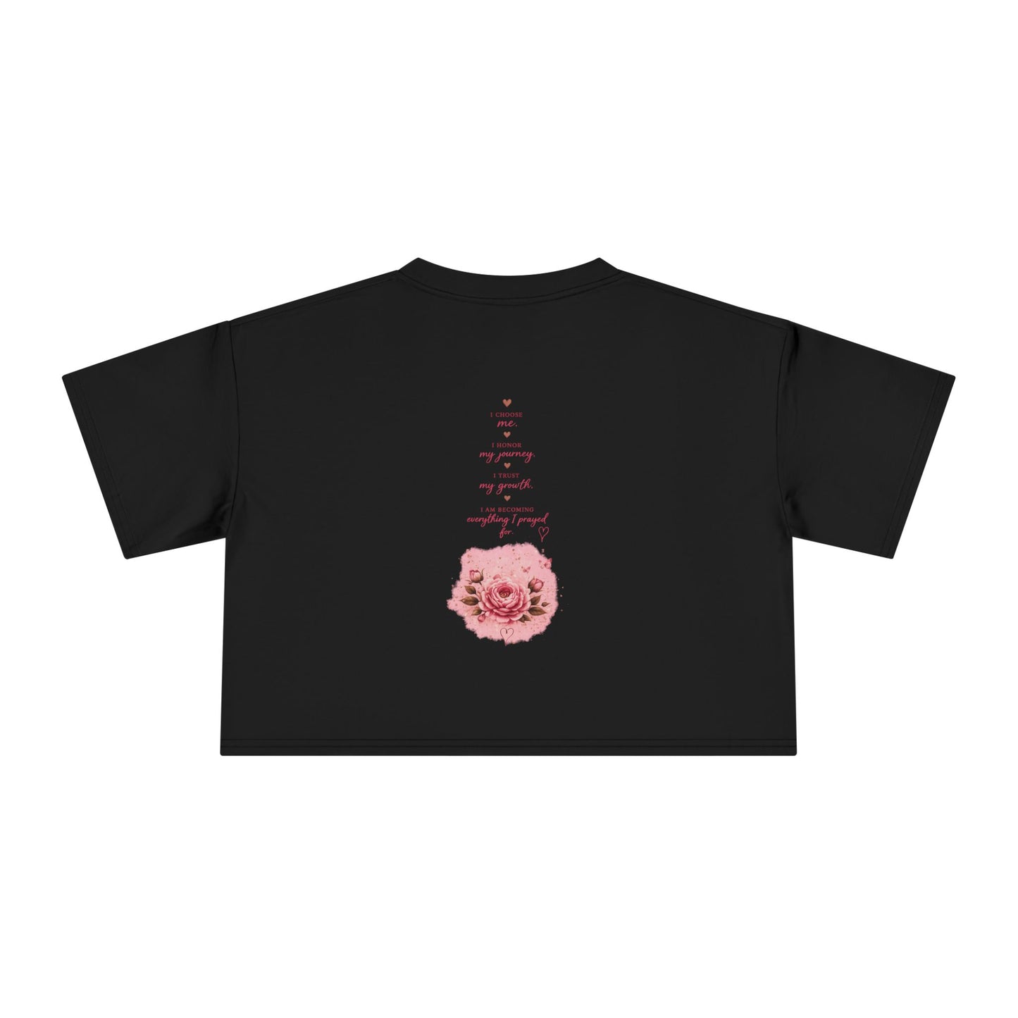 Crop Tee — 'Still Healing' Pink Floral Breast Cancer Awareness Top
