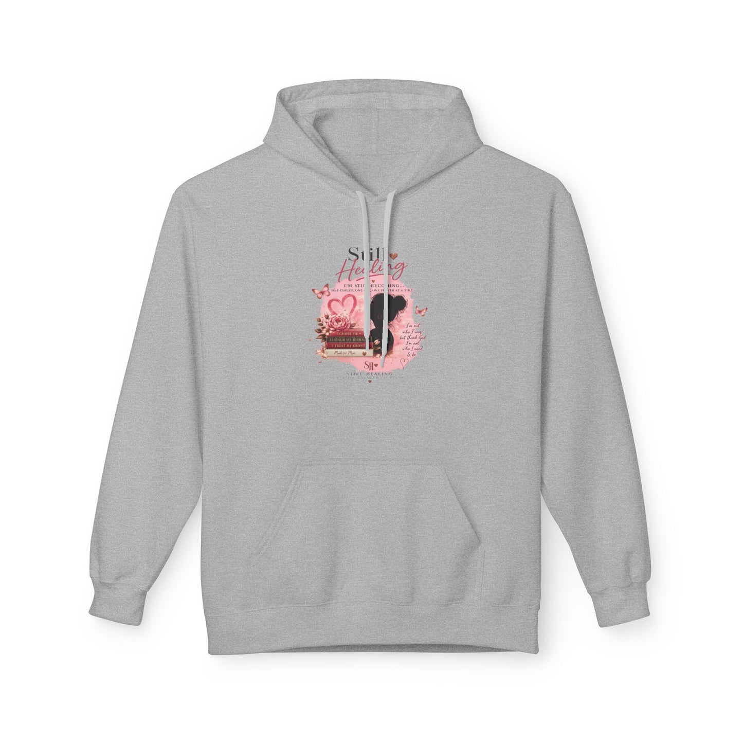 Hoodie — Pink Rose Watercolor Quote Pullover