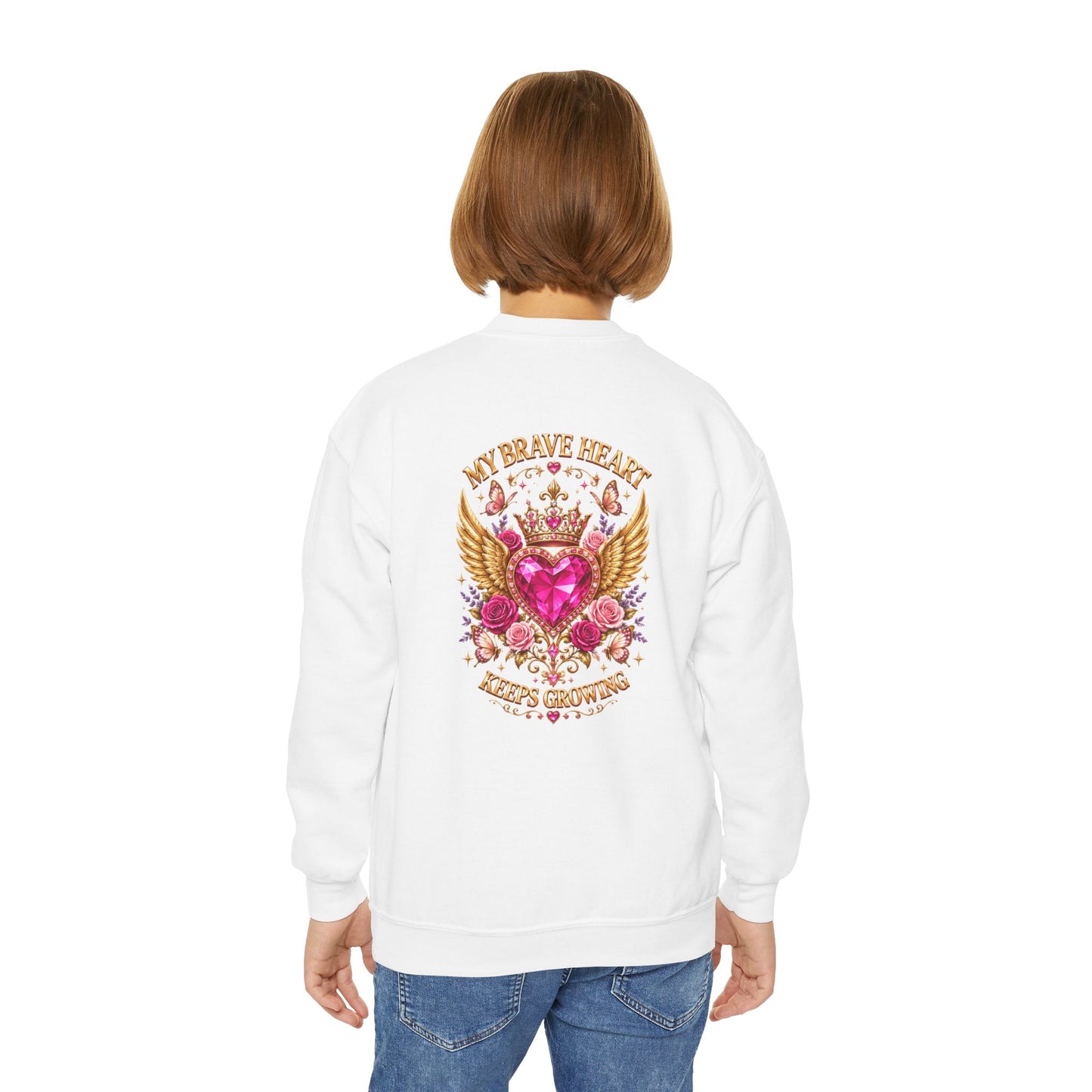 Brave Little Heart Youth Crewneck Sweatshirt