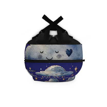 Brave Little Heart Backpack — Teddy Bear & Butterfly Kids School Bag ("Brave Strong Loved")