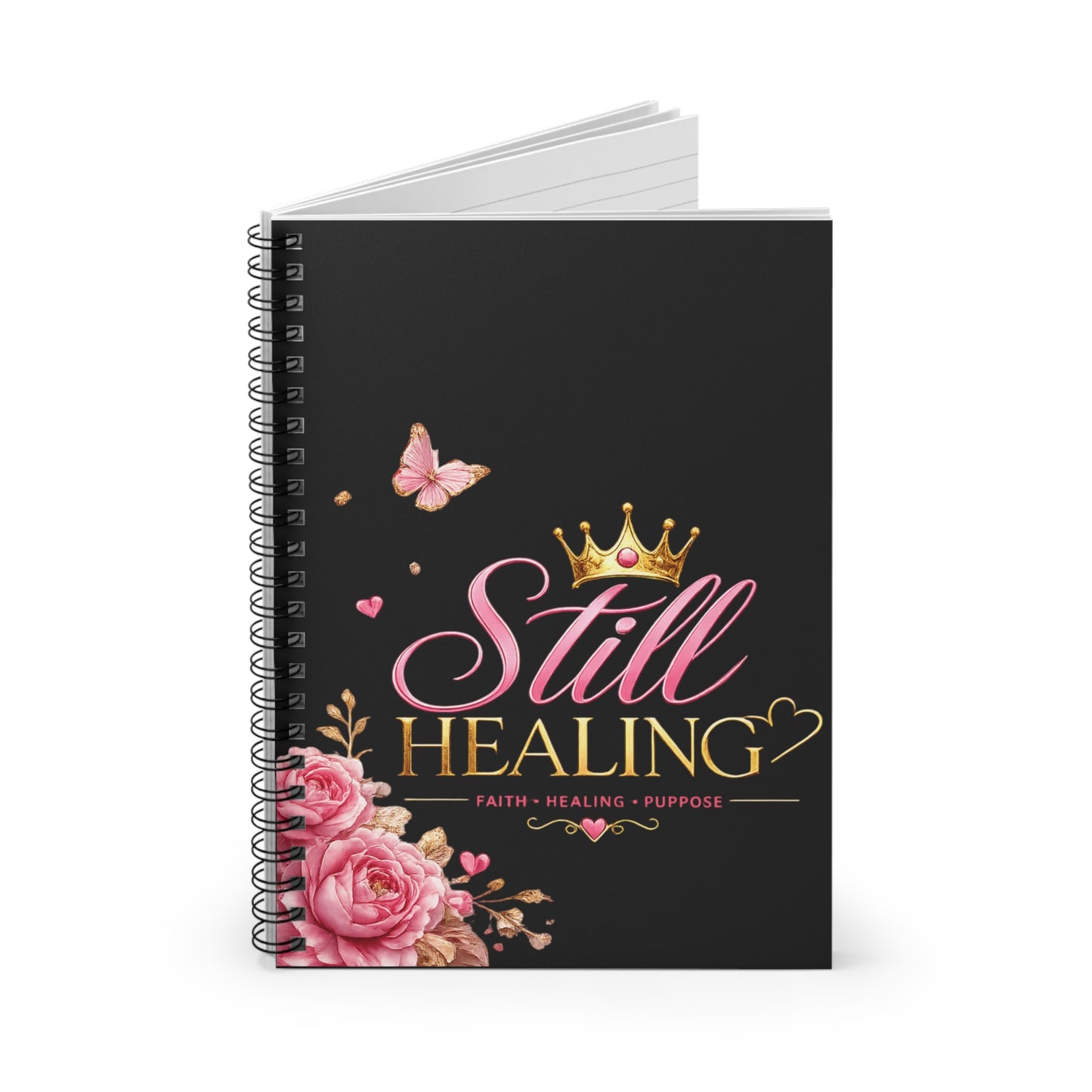 Still Healing Spiral Notebook — Inspirational Floral Journal for Faith & Recovery