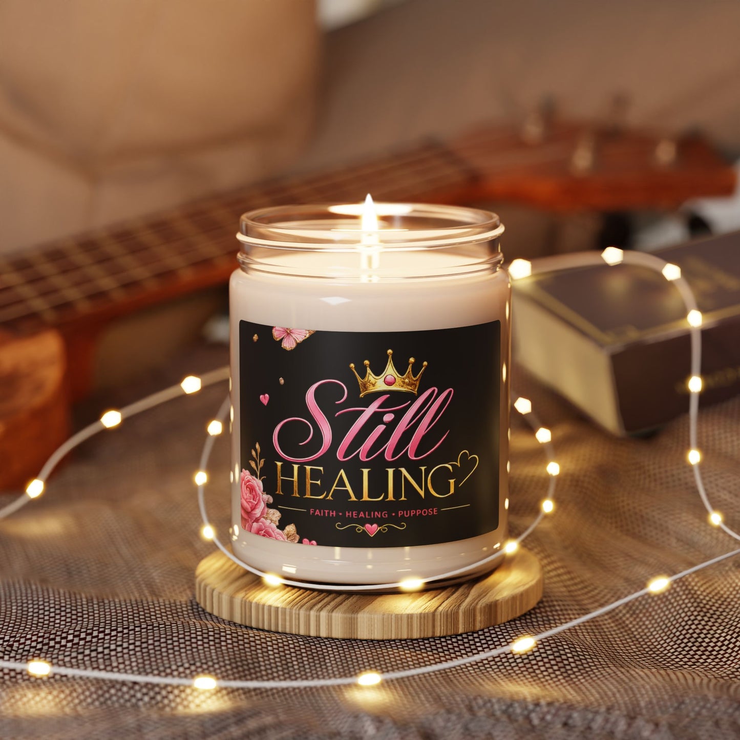 Still Healing Soy Candle — 9 oz Scented Jar (Faith • Healing • Support)
