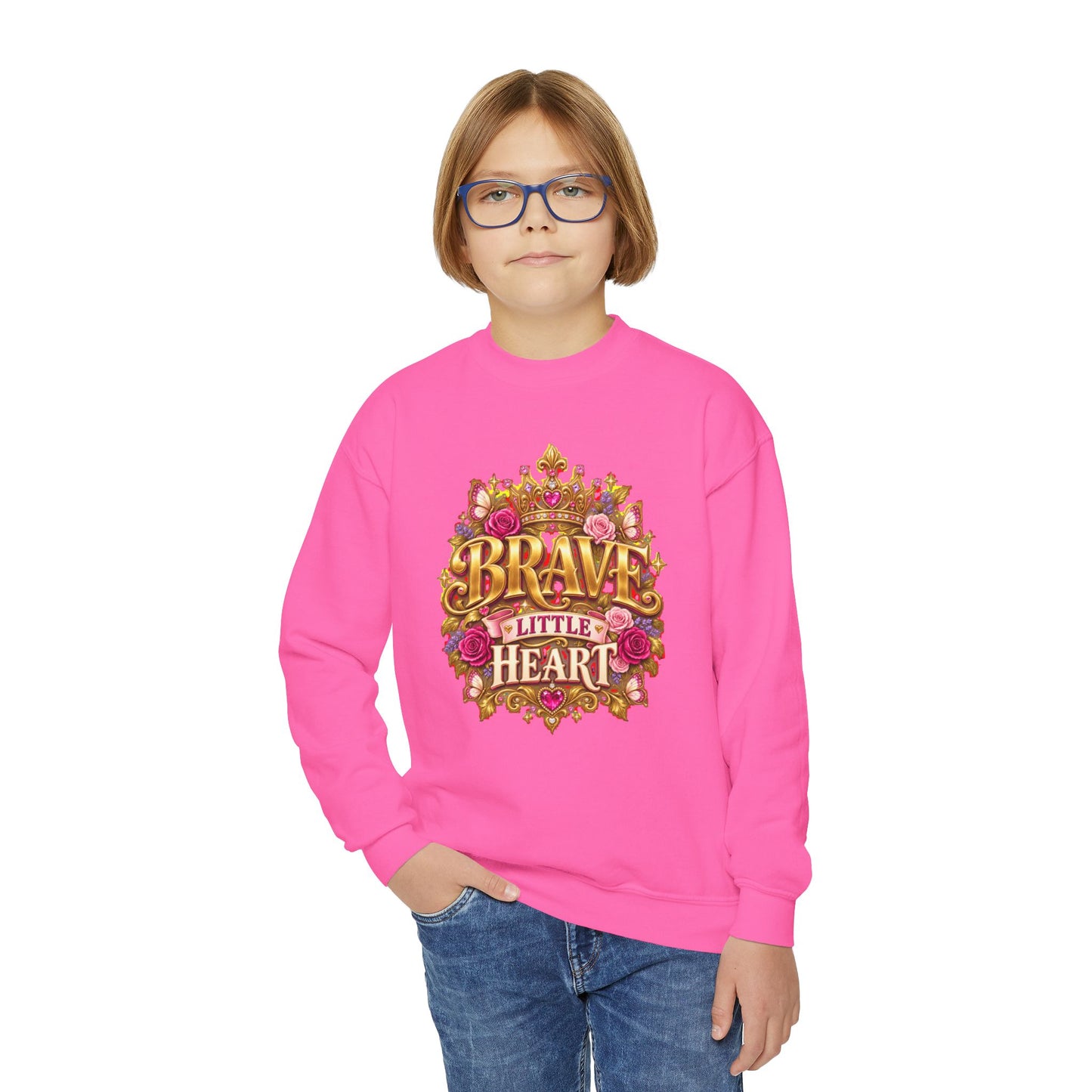 Brave Little Heart Youth Crewneck Sweatshirt