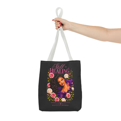 Still Healing Floral Memorial Tote Bag — Inspirational Grief Support Shopping Bag