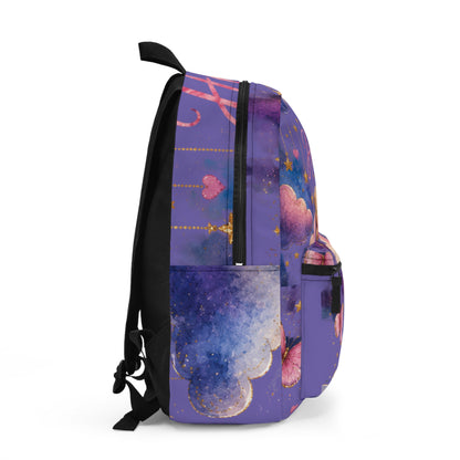 Brave Little Heart Backpack — Cute Teddy, Rainbow & Cloud Kids School Bag