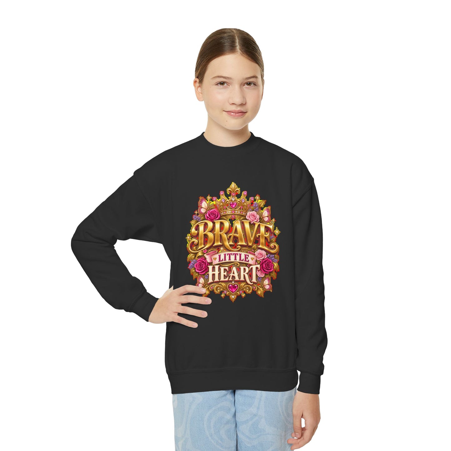 Brave Little Heart Youth Crewneck Sweatshirt