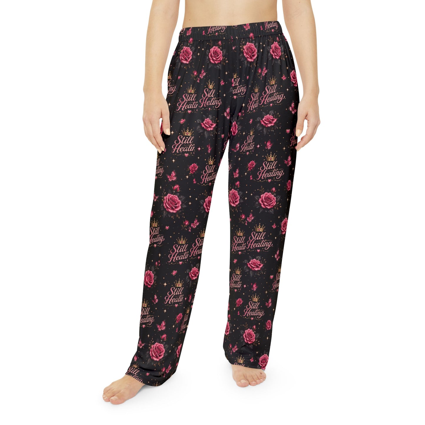 Still Healing Floral Pajama Pants — Women's Cozy Sleep Lounge Trousers